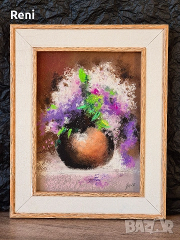 Люляк, картина пастел, оригинал