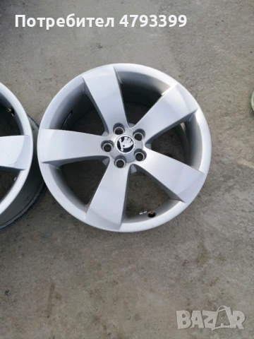 Джанти 5х100х17  оригинални за Skoda. , снимка 7 - Гуми и джанти - 54170637