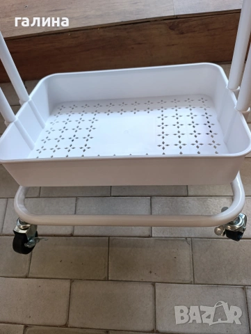 ,Практична триетажна количка с метални колела и стопери, снимка 6 - Други - 54223083