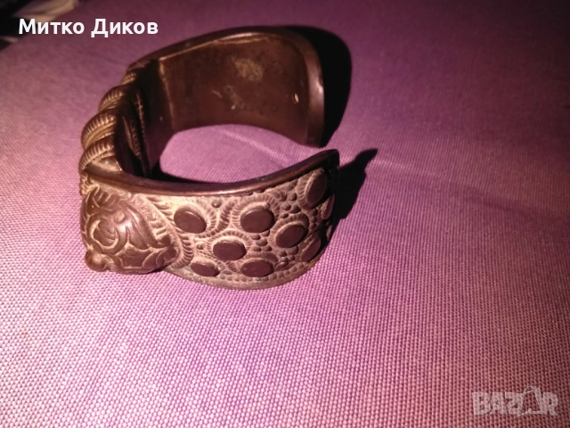 Сребърна гривна рогатка с позлата кубелия сачан 100грама, снимка 5 - Гривни - 52708574