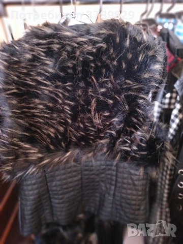 нов елек косъм и кожа , снимка 3 - Елеци - 53558236