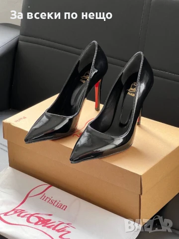 Christian Louboutin Дамски Черни Обувки На Ток Кристиян Лоботин Код E676