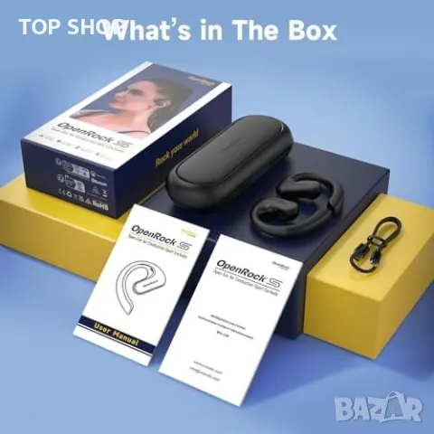 Нови Водоустойчиви Спортни Слушалки OpenRock S с TubeBass Технология, снимка 9 - Bluetooth слушалки - 49451045