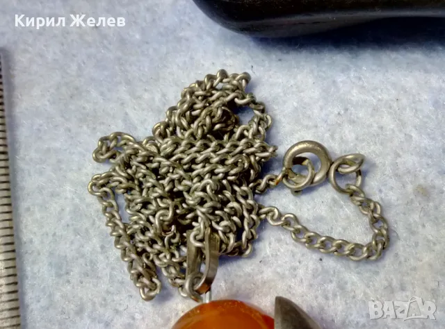 СТАРО РУСКО МЕЛХИОРЕНО КОЛИЕ с КЕХЛИБАРЕН МЕЛХИОРЕН МЕДАЛЬОН СССР НАТУРАЛЕН БАЛТИЙСКИ КЕХЛИБАР 50206, снимка 10 - Антикварни и старинни предмети - 49916979