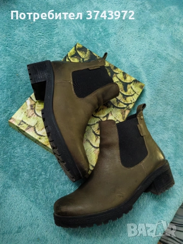 дамски боти от естествена кожа