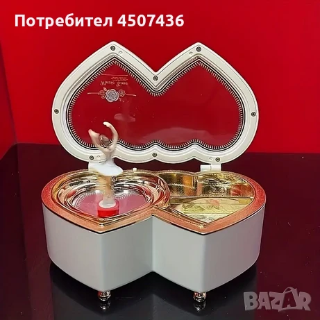 Музикална кутия с място за бижута с танцуваща балерина и огледало , снимка 2 - Декорация за дома - 50839936