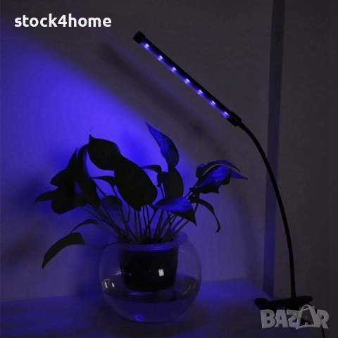 2 броя UV LED лампа за отглеждане на растения с щипка, регулиране на светлината, 20 LED 5W, USB, снимка 3 - Друга електроника - 53560016