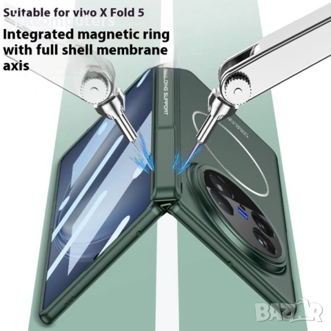 GKK магнитен калъф с протектор и стойка за vivo X Fold5 5G, снимка 6 - Калъфи, кейсове - 53312642