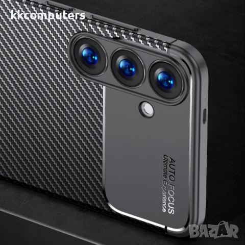 Samsung Galaxy S25 5G Удароустойчив Carbon Fiber Калъф и Протектор, снимка 4 - Калъфи, кейсове - 51417921