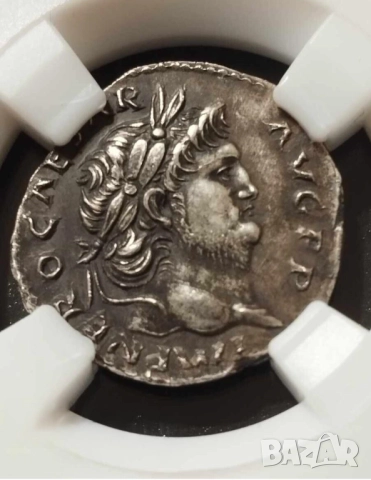 Стара реплика на сребърен денар денарий  император Нерон - радост за ценители и колекционери, снимка 3 - Антикварни и старинни предмети - 52668688