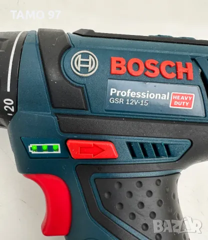 BOSCH GSR 12V-15 - Акумулаторен винтоверт 2x12V 2.0Ah, снимка 7 - Винтоверти - 48936306