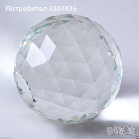 OwnMy 80 мм прозрачна кристална топка с фасетирана Дъга Призма,ловец на слънце, снимка 8 - Декорация за дома - 52858568