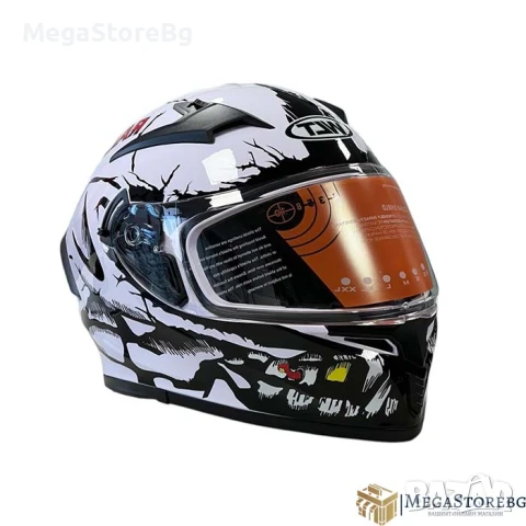 Каска за мотор 108 - размер XL - White, снимка 9 - Аксесоари и консумативи - 50526897