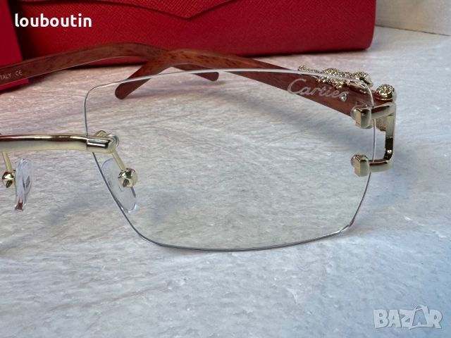 Cartier висок клас слънчеви очила Мъжки Дамски слънчеви с дървени дръжки, снимка 18 - Слънчеви и диоптрични очила - 45639990