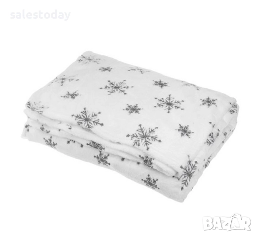 Коледна завивка със Снежинки, Коледно Одеяло, 160*130см, червено, снимка 3 - Олекотени завивки и одеяла - 52374646