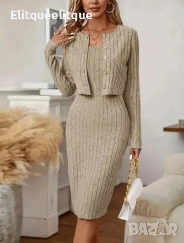 рокля и жилетка , снимка 2 - Рокли - 52324122