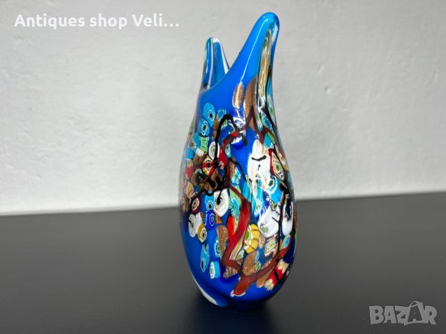 Стъклена ваза MURANO №5334 , снимка 3 - Антикварни и старинни предмети - 45556589