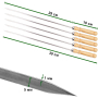 4570 Комплект шишове за барбекю с дървена дръжка, 5 броя, снимка 6