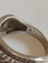 Скъпоценен сребърен пръстен с кристали и фасетиран Циркон много красив 54229, снимка 7