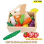 Дървени зеленчуци за рязане с магнити и кутия - КОД 3542, снимка 2