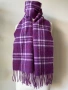 Лилав, кариран, мъжки шал, Basile, 100 % вълна, снимка 1