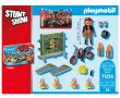 Комплект Playmobil 71256 стартов пакет: каскадьорско шоу мотор с пожарна стена, снимка 2