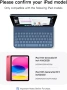 Магнитен калъф с клавиатура за iPad 10,11 поколение, снимка 5