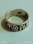 Сребърен пръстен орнаментиран племенно древно изкуство майсторска изработка 28052, снимка 6