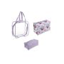 Тоалетна чанта, несесер за козметика, лилави, 3 размера, снимка 1 - Комплекти и лотове - 45222169
