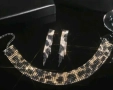 Кристален комплект колие и обеци , снимка 2