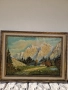 Прекрасна антикварна авторска майсторска картина масло върху платно , снимка 3