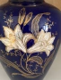Винтидж порцеланова ваза Limburg Bavaria – кобалт и злато, Германия.1960 г., снимка 3