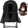 Cispree Сенник за бебешка количка, голям отвор с цип, дишащ мрежест материал, регулируеми презрамки, снимка 1