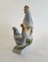 Порцеланова фигурка на Петел и Кокошки - Zsolnay Унгария, 20те години, снимка 5