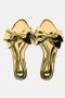 Дамски златни чехли ZARA - размер - 38 , снимка 1