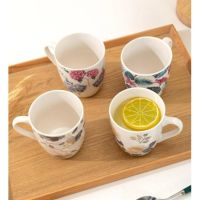 Порцеланова чаша за чай 300ML, флорални мотиви, снимка 1 - Чаши - 45769864