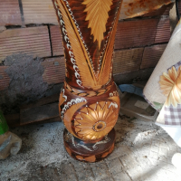 дървена ваза, дърворезба art, снимка 6 - Антикварни и старинни предмети - 45012071