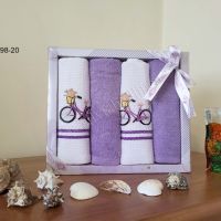 Подаръчни комплекти памучни кърпи за дома, снимка 12 - Хавлиени кърпи - 45606036