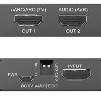 PureTools eARC аудио адаптер, сплитер и екстрактор, извлича Dolby Atmos TrueHD DTS-HD от HDMI 2.1, снимка 2 - Ресийвъри, усилватели, смесителни пултове - 45604675