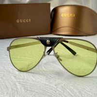 Gucci 2024 мъжки слънчеви очила авиатор с кожа 5 цвята, снимка 7 - Слънчеви и диоптрични очила - 45484592