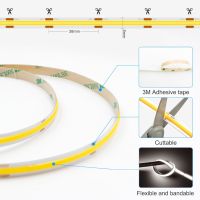 AXMOTUT Димируема COB LED лента за осветление 10m, 4000K 24V, 3200 LEDs Гъвкава CRI 93+, снимка 5 - Лед осветление - 45746405