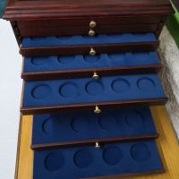 Дървена кутия за монети, снимка 6 - Нумизматика и бонистика - 45476022