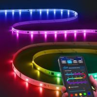 Нова Мултицветна LED Лента 5м RGBIC с APP Управление и DIY Ефекти Govee, снимка 7 - Лед осветление - 45507942