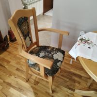 дървена маса с шест стола, снимка 2 - Маси - 45893865