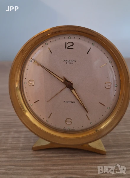 Настолен часовник с будилник JUNGHANS BIVOX 7 JEWELS, снимка 1