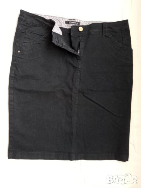 Черна дънкова пола+подарък памучна блузка , снимка 1