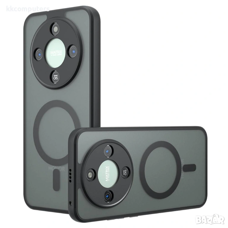 Калъф за Honor Magic8 Lite 5G - Магнитен, Матов PC+TPU, Shockproof с Airbag, Защита на Камерата, Вкл, снимка 1