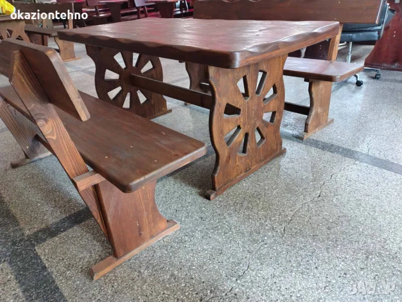 Нови Масивни Дървени Маси 160/80, снимка 1