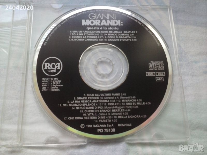 Gianni Morandi – Questa È La Storia оригинален диск, снимка 1