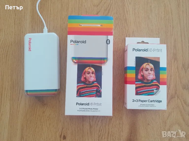 Джобен фотопринтер Polaroid - Hi Print 2x3, бял, снимка 1